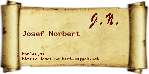 Josef Norbert névjegykártya